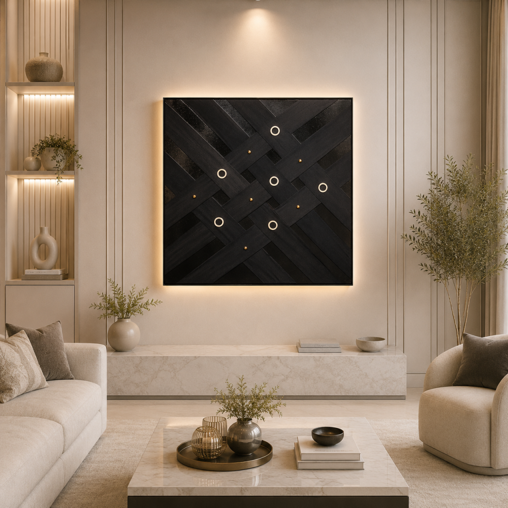 لوحة فنية للحائط مقاس 100 × 100 سم