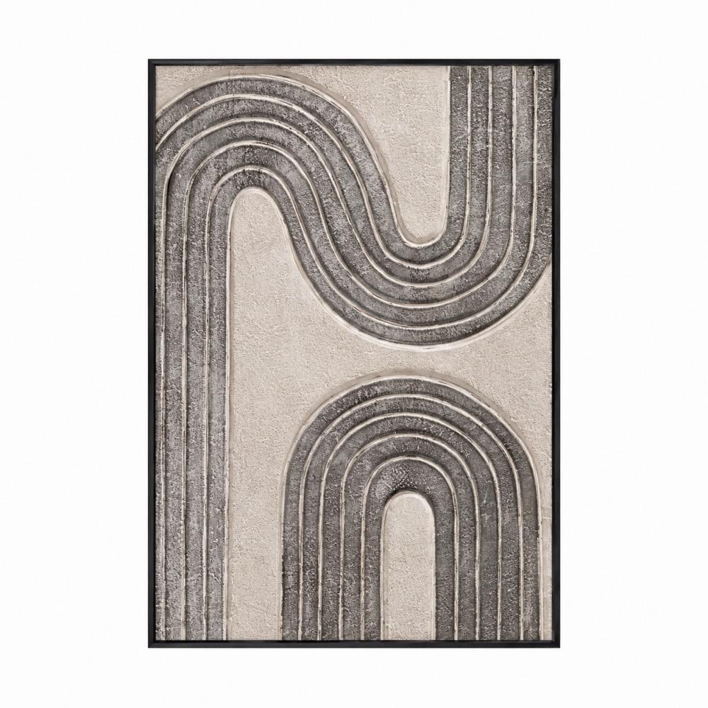 لوحة ديكور بإطار أسود مقاس 80 × 120 سم