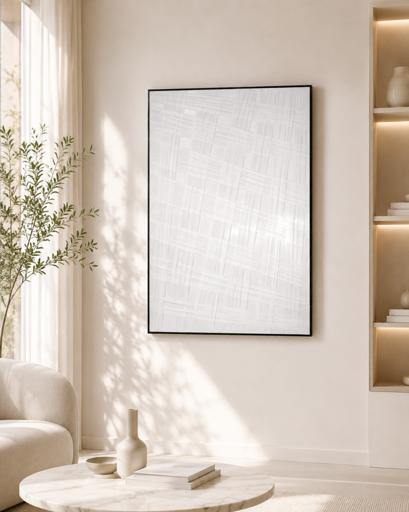 لوحة حائط بإطار أسود مقاس 80 × 120 سم