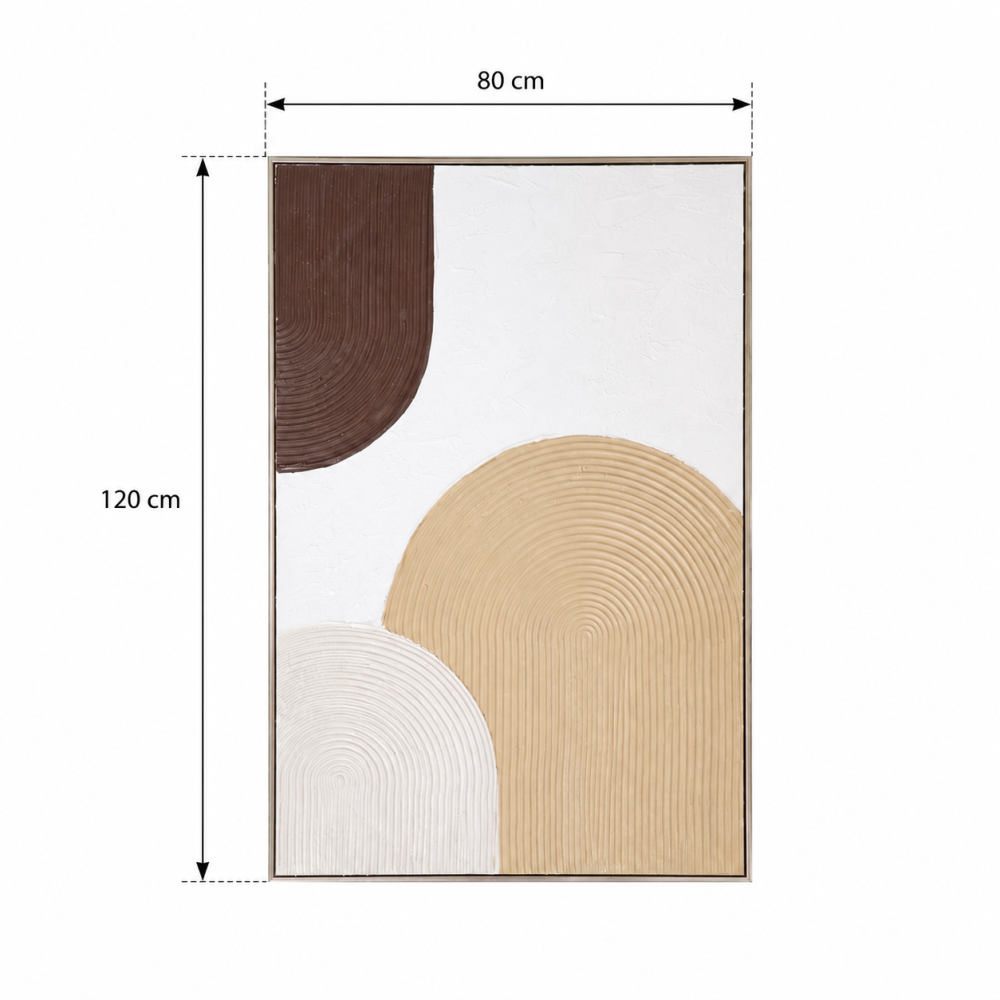 لوحة حائط بإطار ذهبي مقاس 80 × 120 سم
