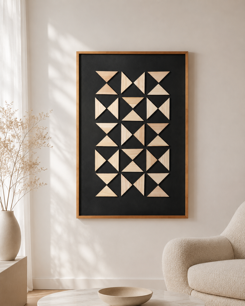 لوحة ديكور بإطار أسود مقاس 120 × 80 سم