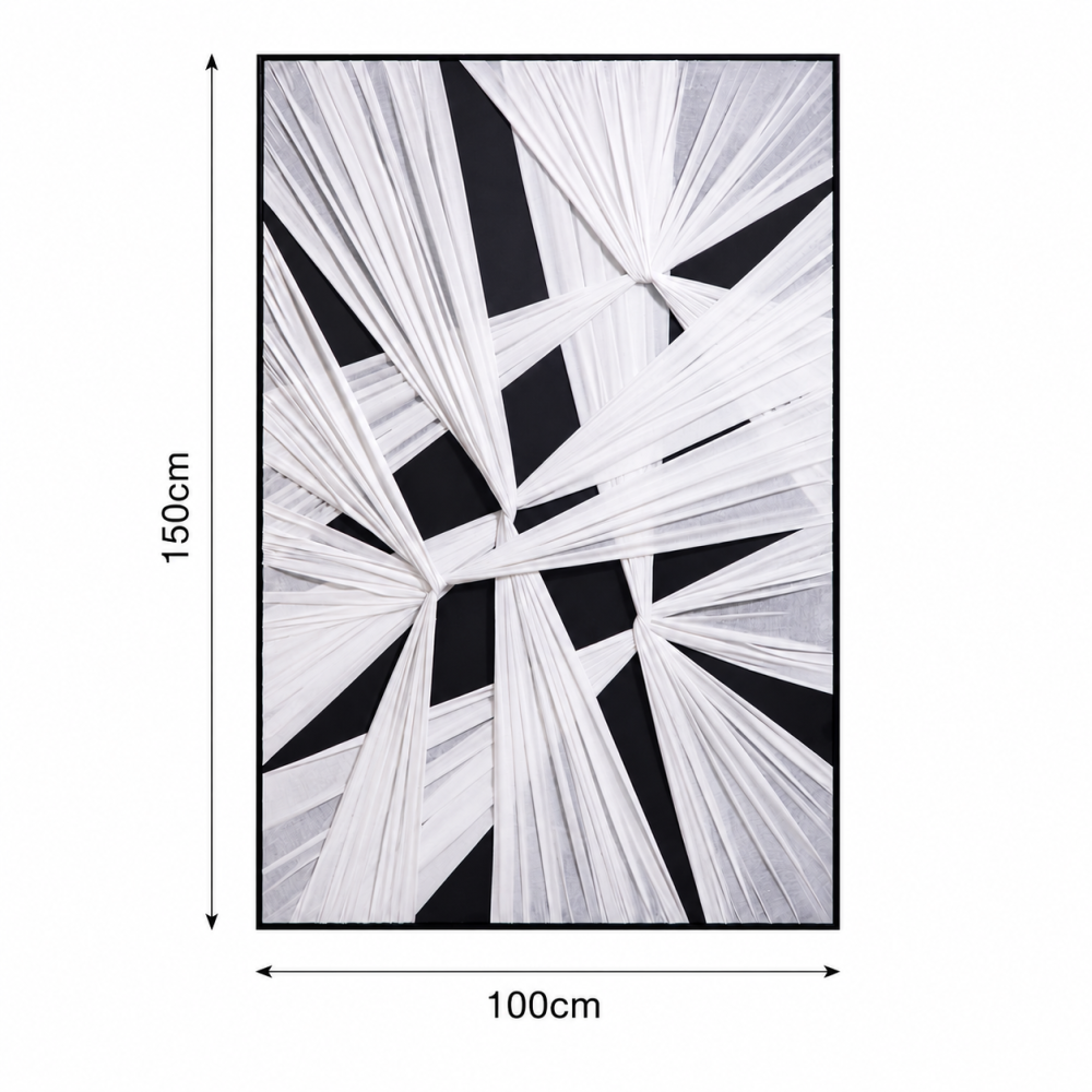 لوحة ديكور عصرية بإطار أسود مقاس 100 × 150 سم
