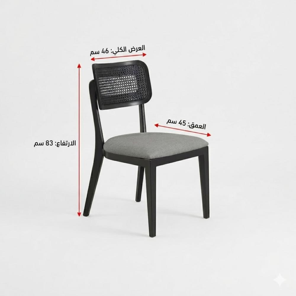 كرسي جلد باللون الأسود