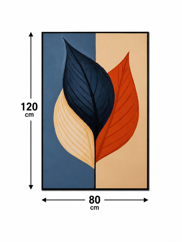 لوحة ديكور بإطار أسود مقاس 120 × 80 سم
