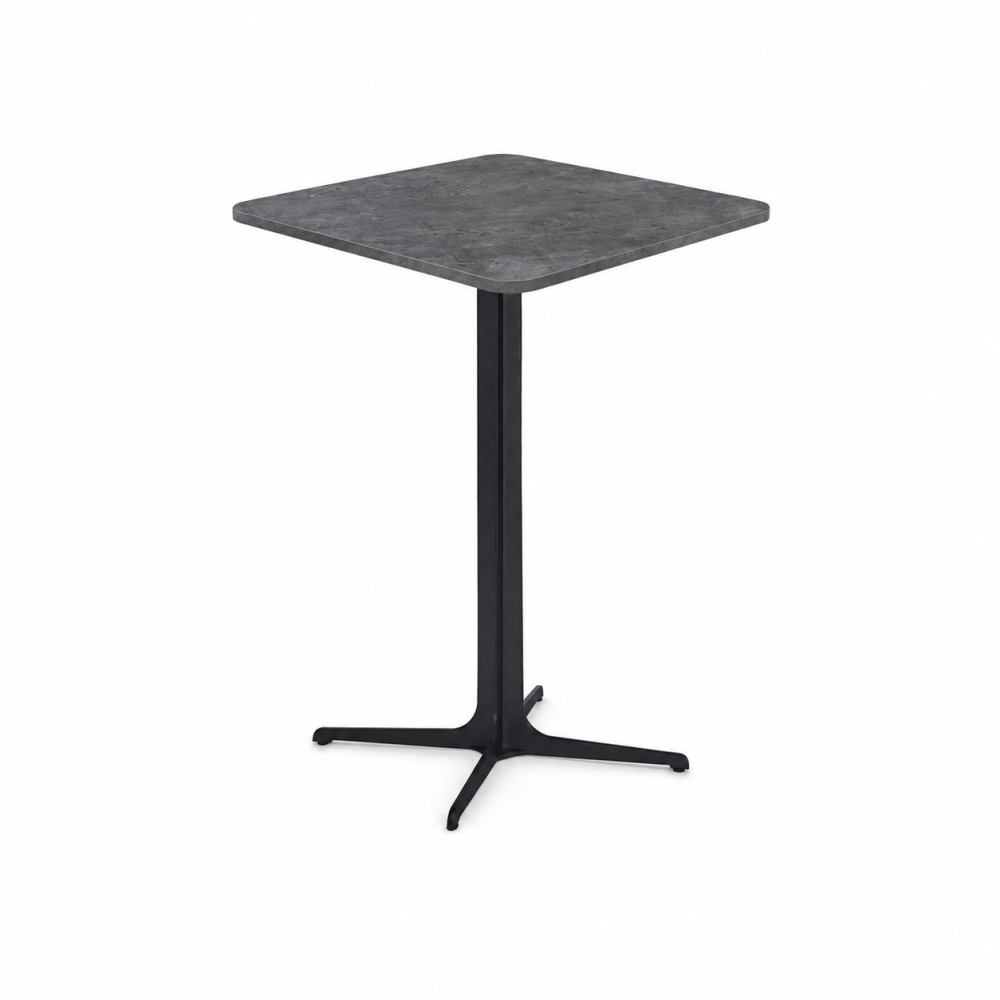طاولة مقهى ميلامين مربعة مقاس 70 × 70 سم باللون الرمادي