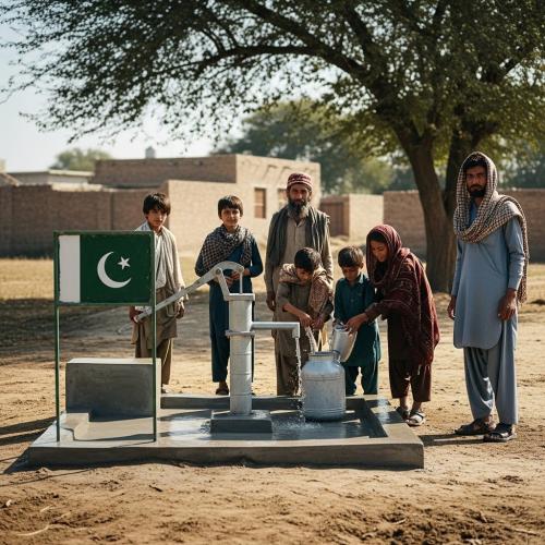 حفر بئر مضخة يدوية في باكستان: خطوة نحو حياة أفضل