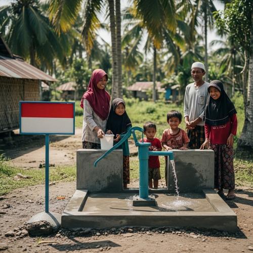 كيف يساهم بئر المضخة اليدوية في تحسين حياة القرى في إندونيسيا