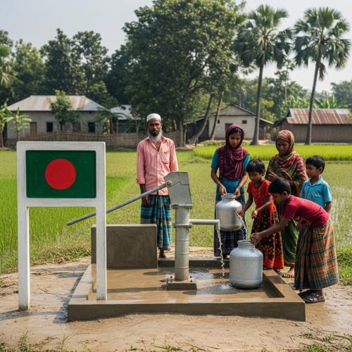 بئر المضخة اليدوية في بنجلاديش… مصدر حياة للمجتمعات المحتاجة