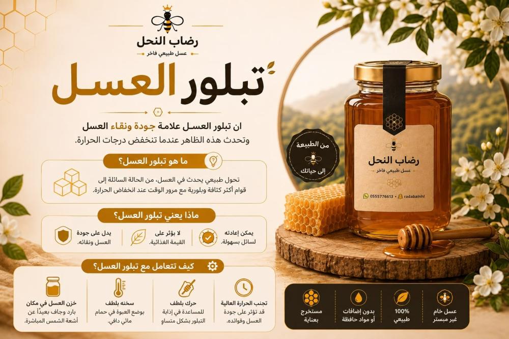 ظاهرة تبلور العسل الطبيعي حقيقة علمية أم دليل غش؟