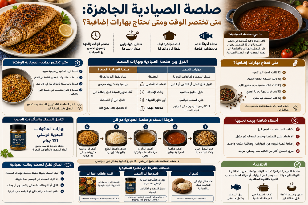 صلصة الصيادية الجاهزة: متى تحتاج بهارات إضافية؟