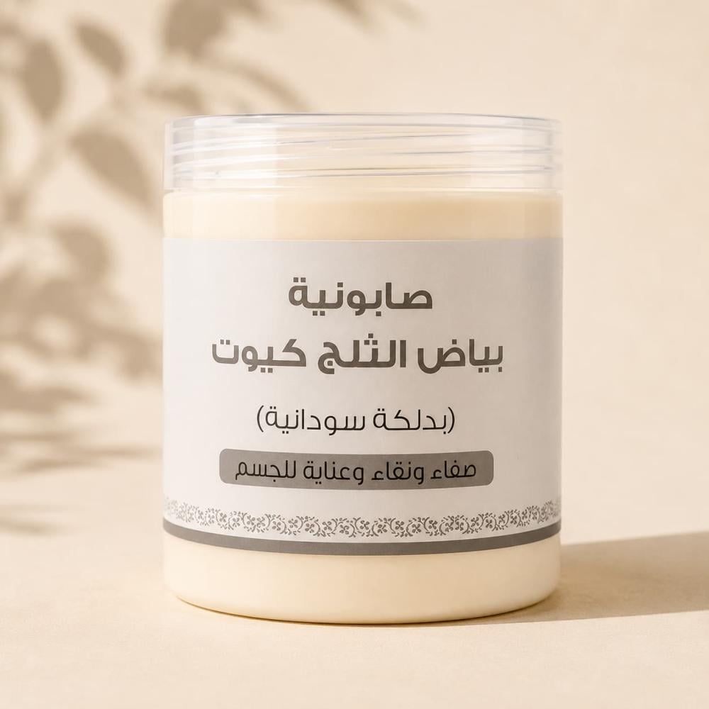 صابونية بياض الثلج كيوت بدلكة سودانية من اللمسة الناعمة 700ج