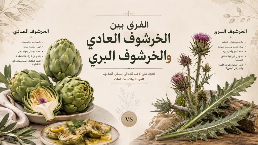 ما الفرق بين الخرشوف العادي والخرشوف البري؟