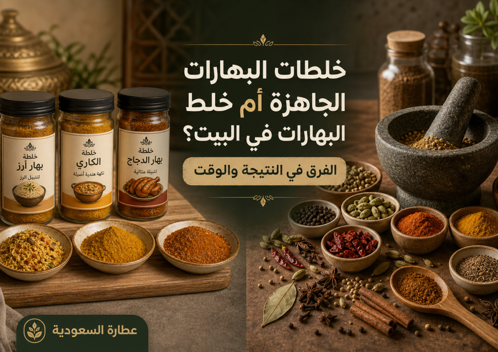 خلطات البهارات الجاهزة أم بهارات البيت؟ الفرق والاستخدام