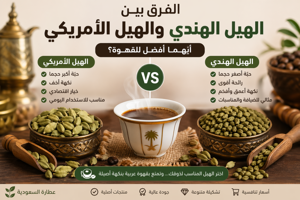 الفرق بين الهيل الهندي والهيل الأمريكي: أيهما أفضل للقهوة؟