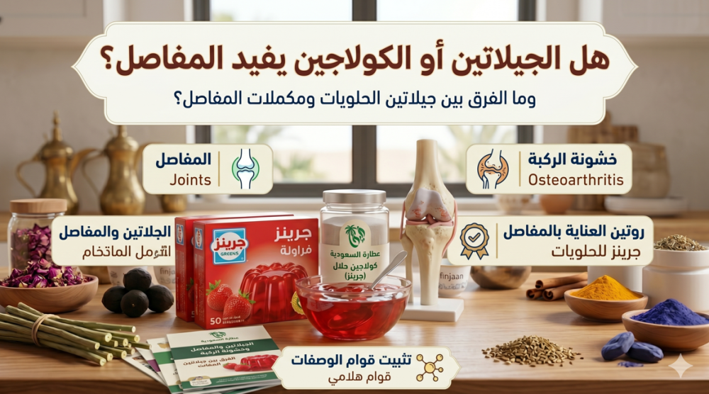 هل الجيلاتين أو الكولاجين يفيد المفاصل وخشونة الركبة؟