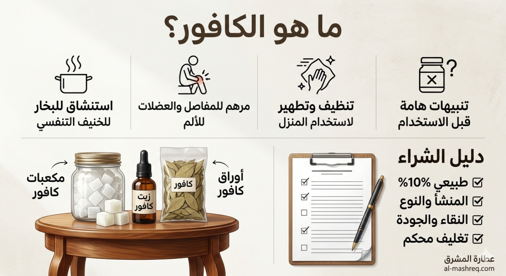 ما هو الكافور؟ استخداماته الشائعة وطريقة الشراء