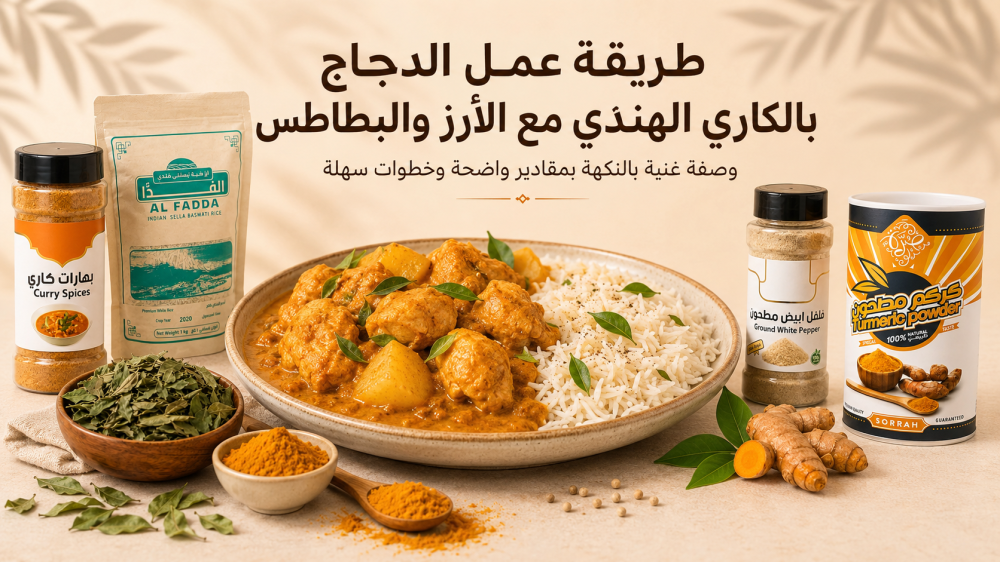طريقة عمل الدجاج بالكاري الهندي