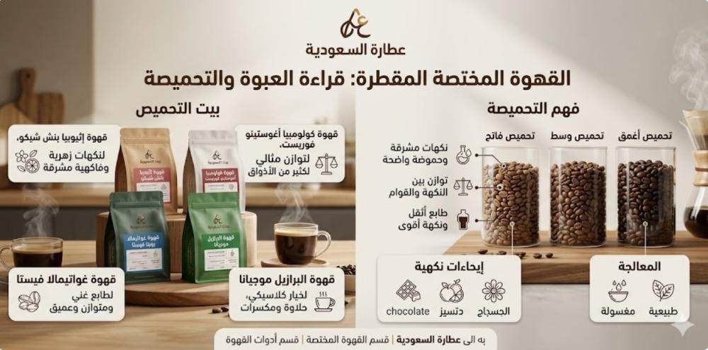 قراءة قهوة مختصة: الدولة والتحميصة على العبوة