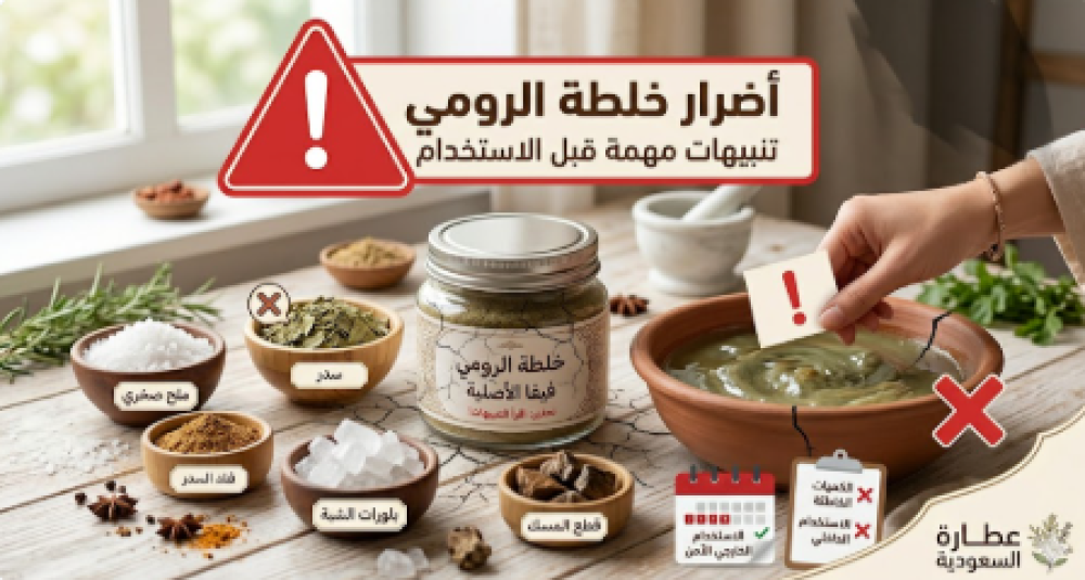 أضرار خلطة الرومي والتنبيهات المهمة قبل الاستخدام