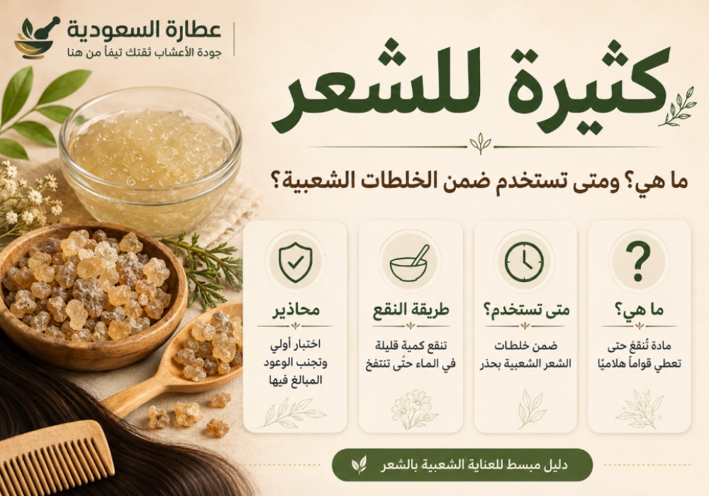 كثيرة للشعر: ما هي؟ ومتى تستخدم ضمن الخلطات الشعبية؟