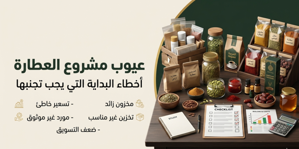 عيوب مشروع العطارة | أخطاء البداية ومخاطرها