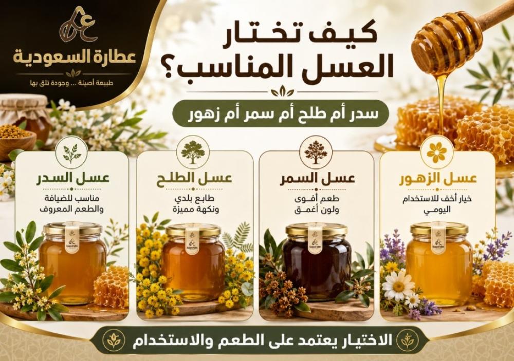 كيف تختار العسل المناسب؟ سدر أم طلح أم سمر