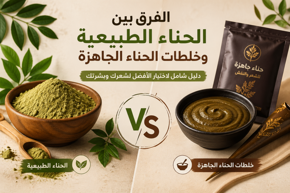 الفرق بين الحناء الطبيعية وخلطات الحناء الجاهزة