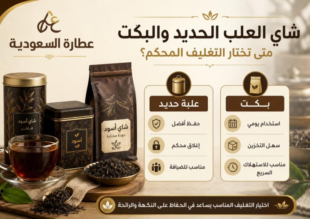 شاي علبة حديد: متى تختار التغليف المحكم؟
