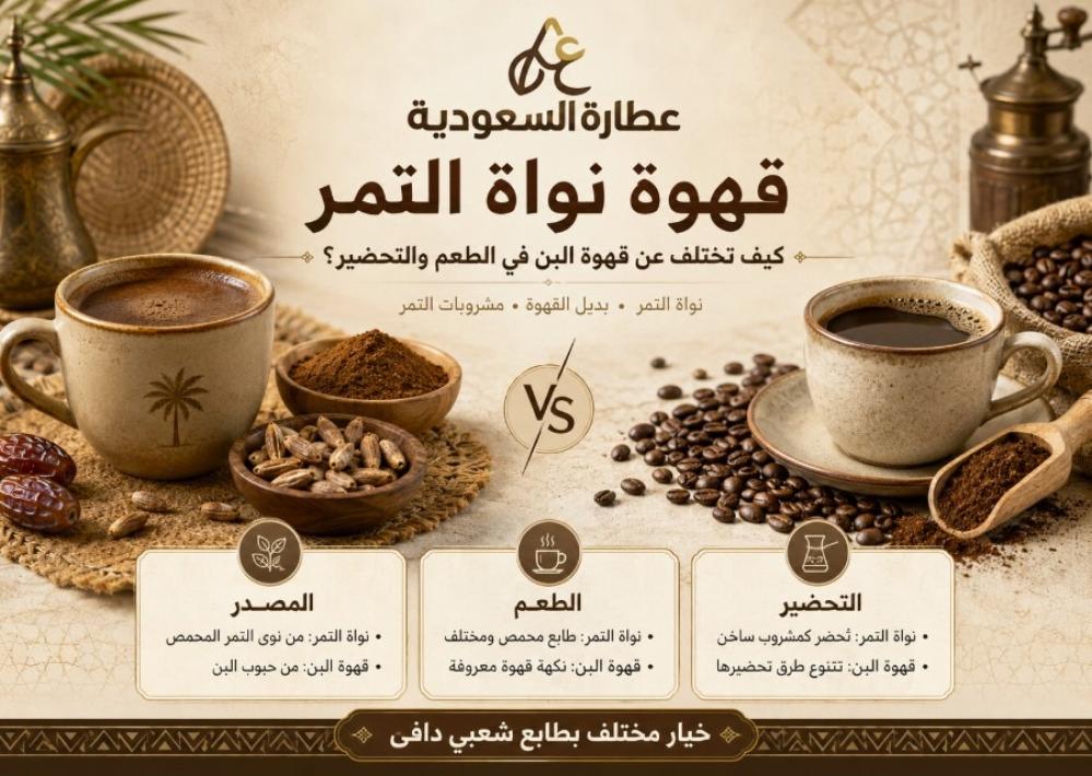 قهوة نواة التمر: كيف تختلف عن قهوة البن