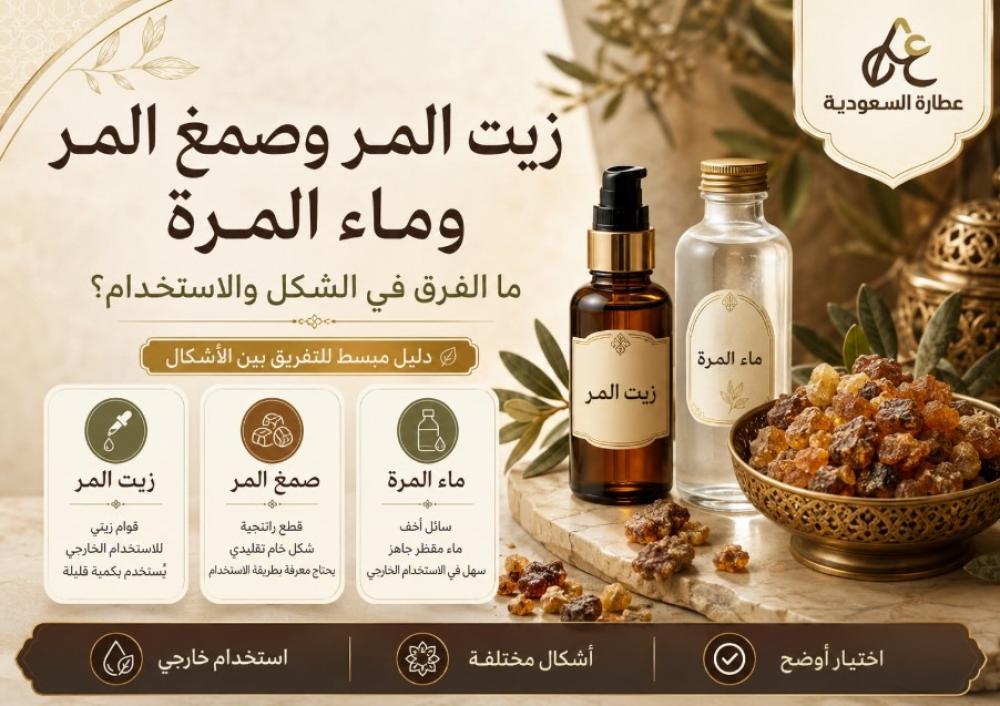 زيت المر وماء المرة: الفرق في الشكل والاستخدام