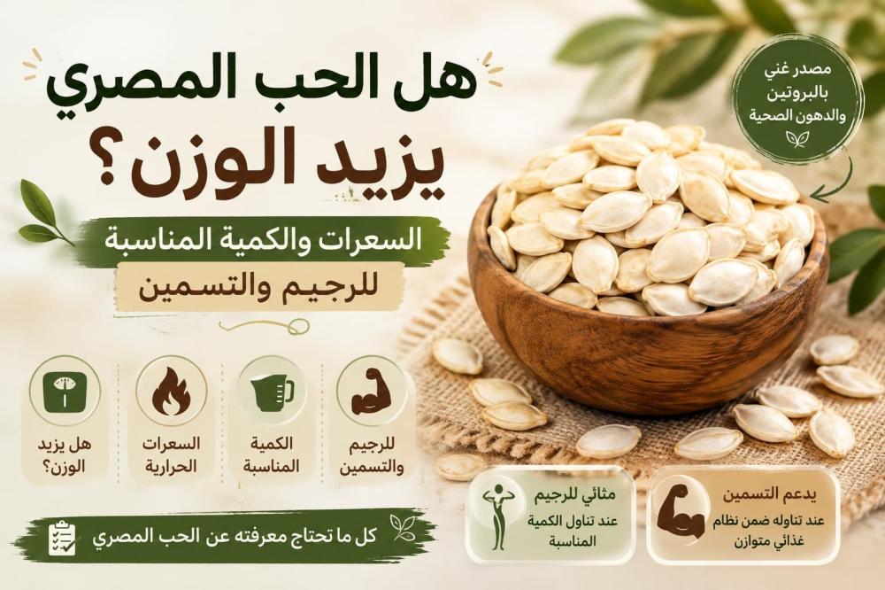 هل الحب المصري يزيد الوزن والسعرات والكمية المناسبة للرجيم والتسمين ؟
