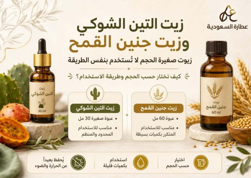 زيت التين الشوكي وزيت جنين القمح: الفرق في الاستخدام