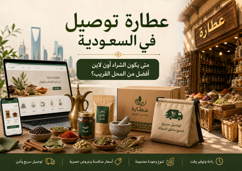 عطارة توصيل في السعودية | متى تشتري أون لاين؟