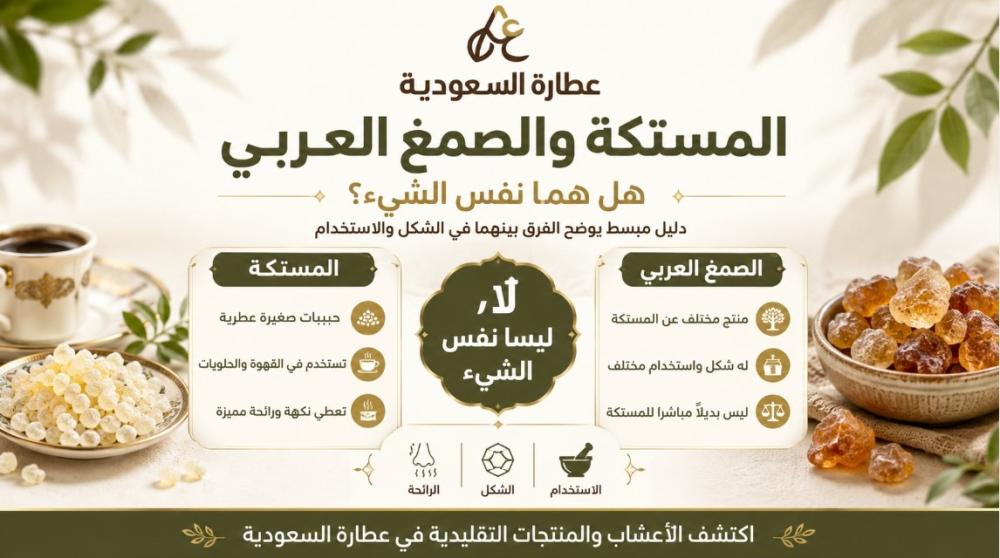 المستكة والصمغ العربي: هل هما نفس الشيء؟