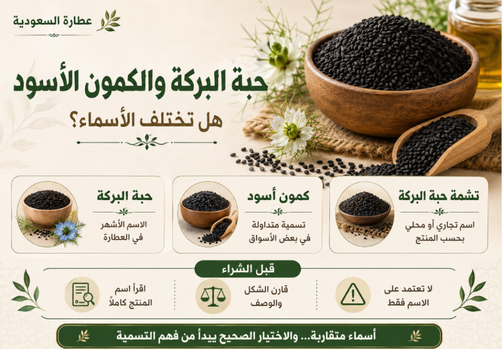 حبة البركة والكمون الأسود: هل تختلف الأسماء؟