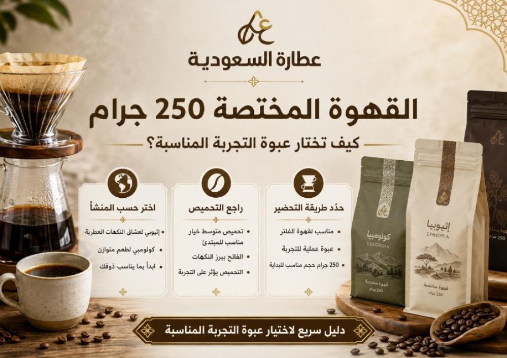 القهوة المختصة 250 جرام: كيف تختار عبوة التجربة المناسبة؟