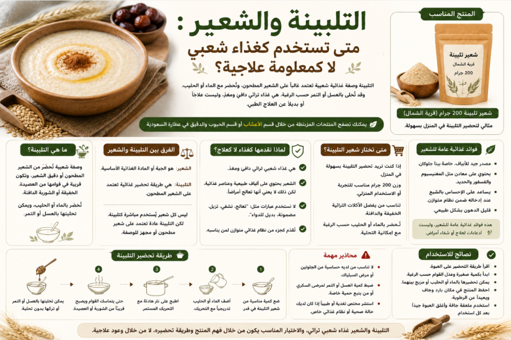 التلبينة والشعير: غذاء شعبي لا وصفة علاجية