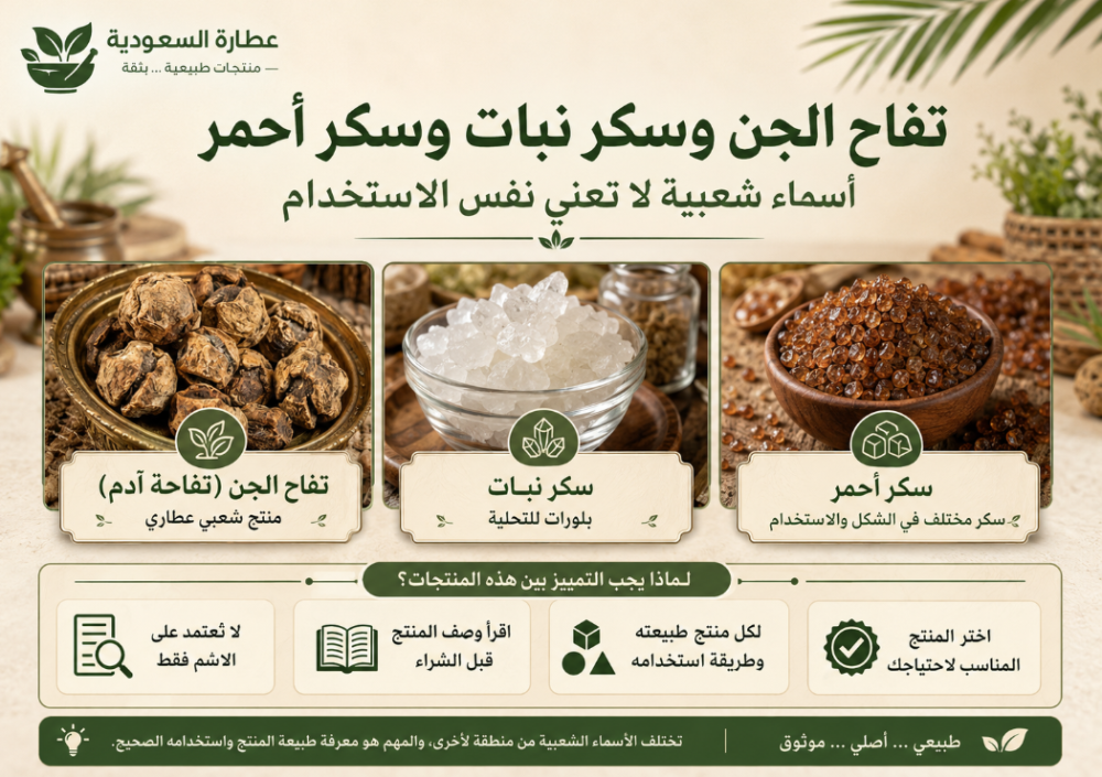 تفاح الجن وسكر النبات والسكر الأحمر: ما الفرق؟