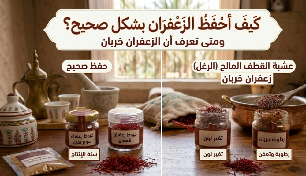 كيف أحفظ الزعفران بشكل صحيح؟ ومتى تعرف أن الزعفران خربان