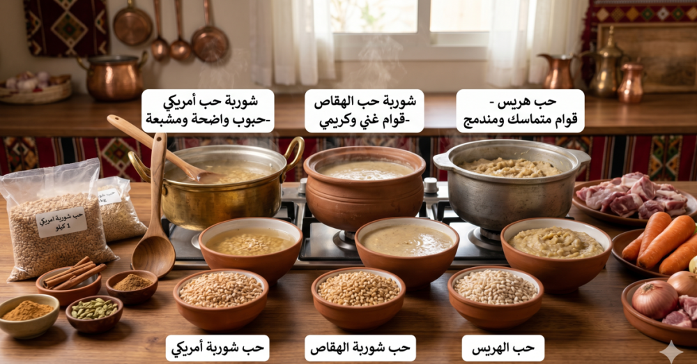 حب شوربة أمريكي أم الهقاص أم الهريس؟ كيف تختار الأنسب؟