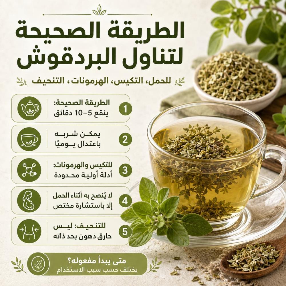 الطريقة الصحيحة لتناول البردقوش للحمل والتكيس وتنظيم الهرمونات