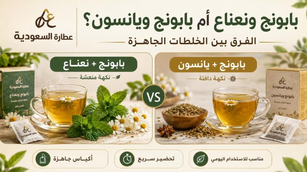 بابونج ونعناع أم بابونج ويانسون؟ الفرق بين الخلطات