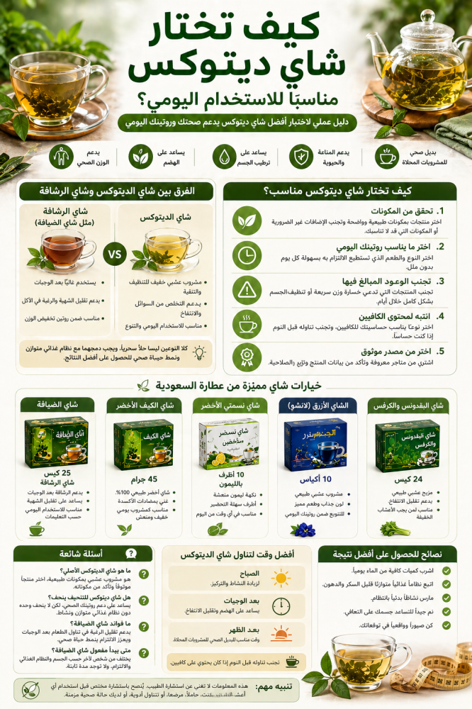 كيف تختار شاي ديتوكس مناسبًا؟