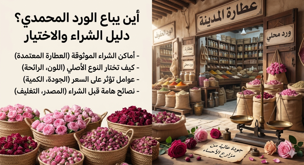 أين يباع الورد المحمدي؟ دليل الشراء والاختيار