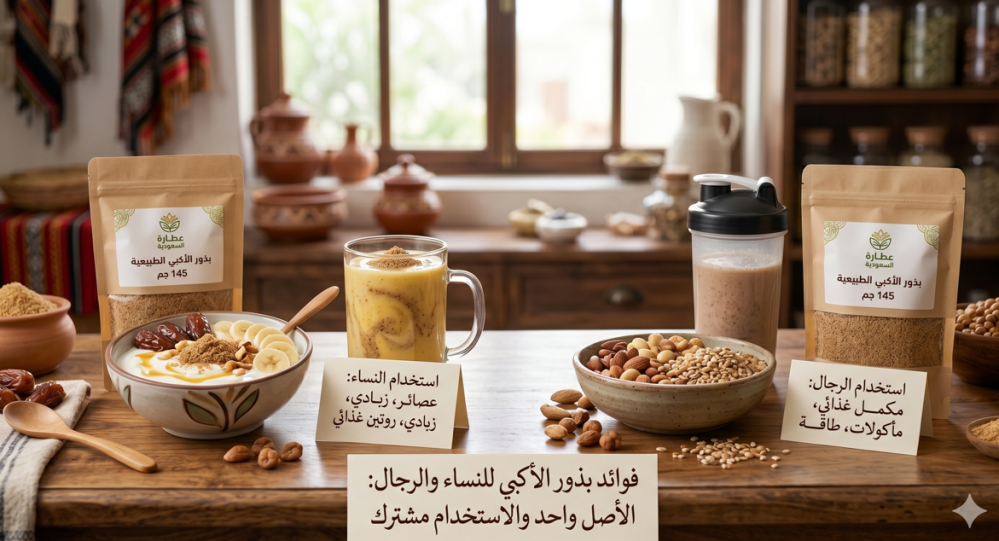 فوائد بذور الأكبي للنساء والرجال: ما الذي يختلف فعلًا وما الذي لا يختل