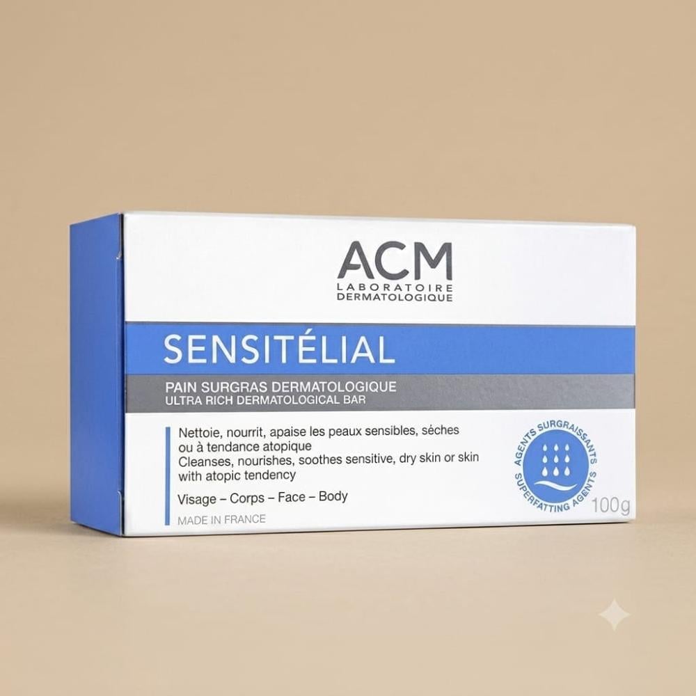 صابون ACM Sensitélial 100 جرام للبشرة الحساسة والجافة