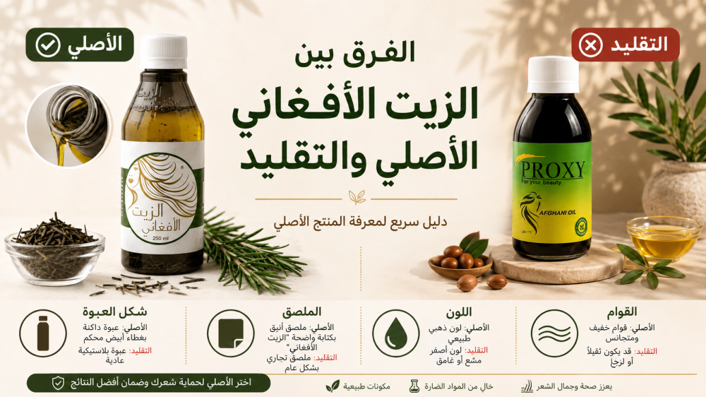 الفرق بين الزيت الأفغاني الأصلي والتقليد