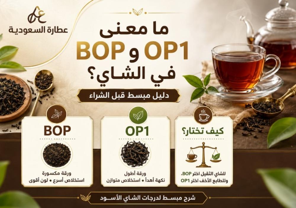 معنى BOP وOP1 في الشاي: دليل مبسط قبل الشراء