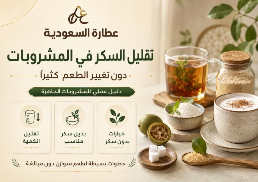 تقليل السكر في المشروبات: طرق عملية دون تغيير الطعم