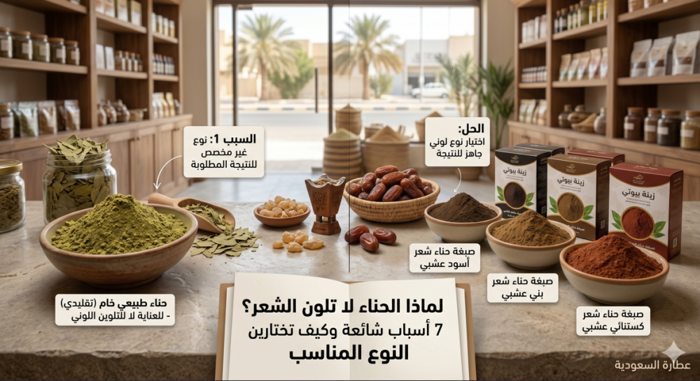 لماذا الحناء لا تلون الشعر؟ 7 أسباب شائعة وكيف تختارين النوع المناسب